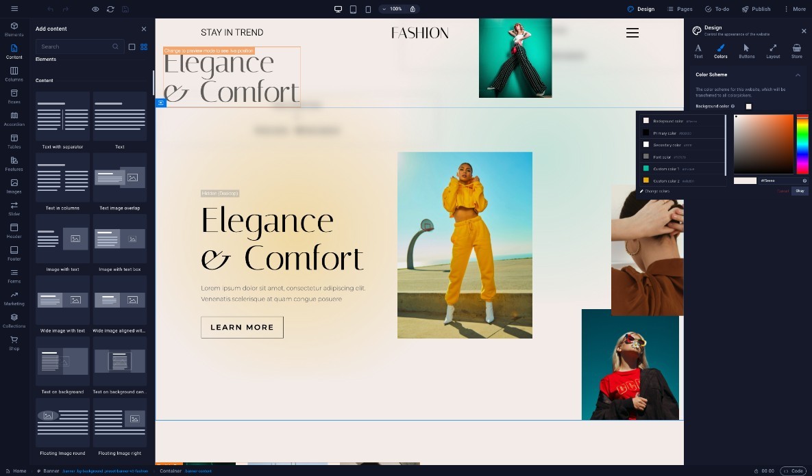 Constructor de sitios web con IA de HostingCenter — Sitejet